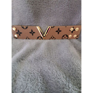 Brown Gold cuff snap adjustable Bracelet up to size 7.5 wrist